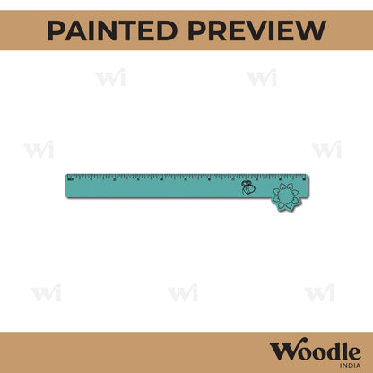 Bee Flower Ruler Scale MDF Design 1