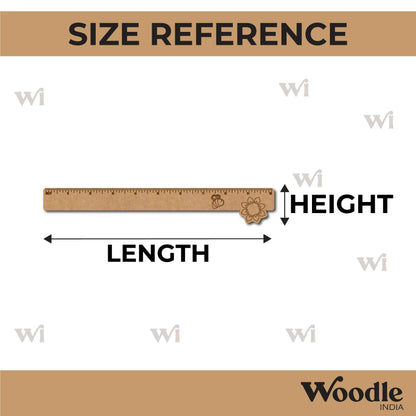 Bee Flower Ruler Scale MDF Design 1