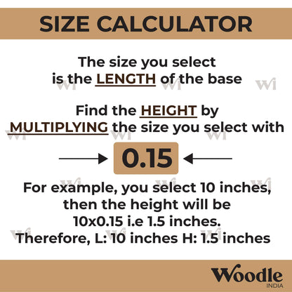 Bee Flower Ruler Scale MDF Design 1