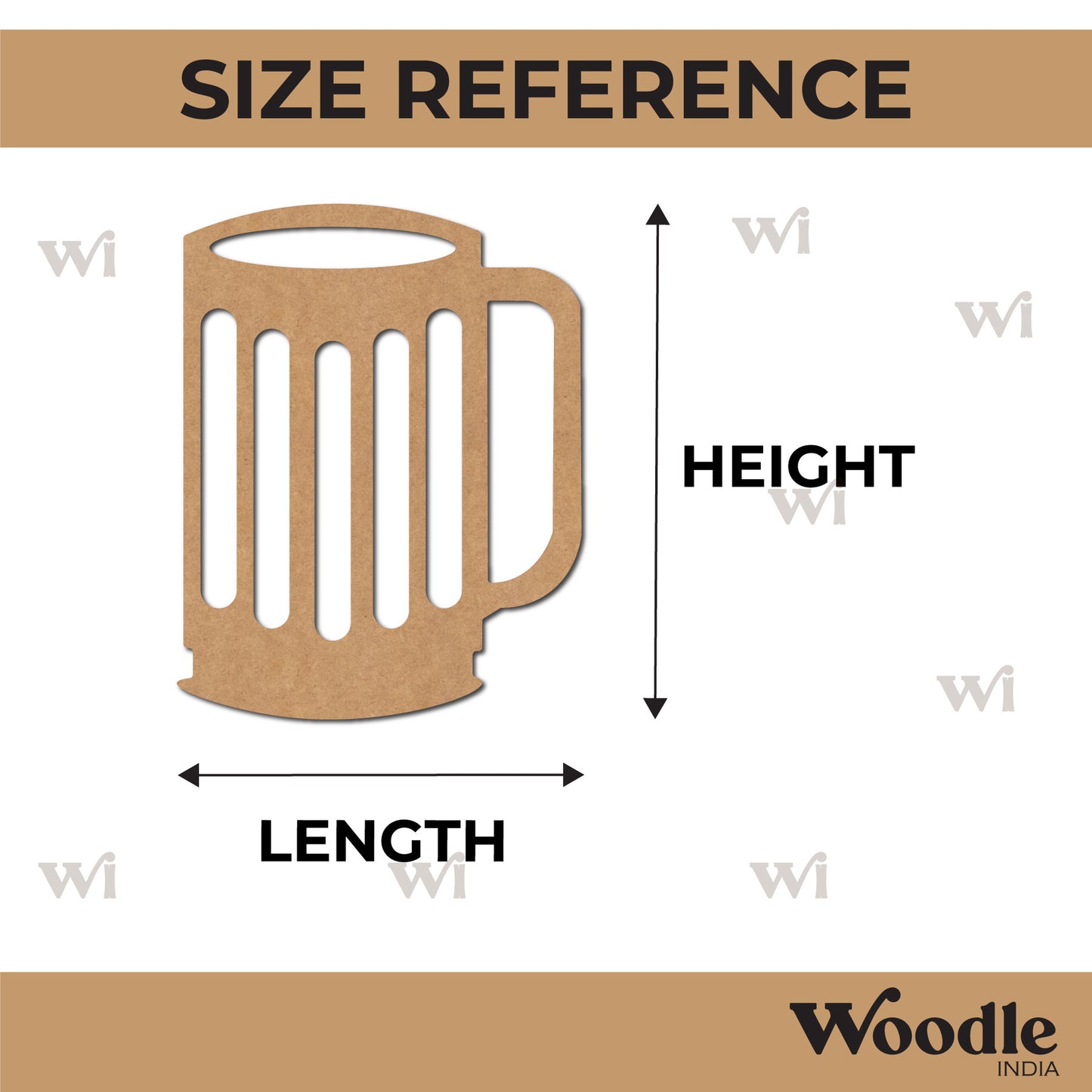 Beer Mug Cutout MDF Design 2