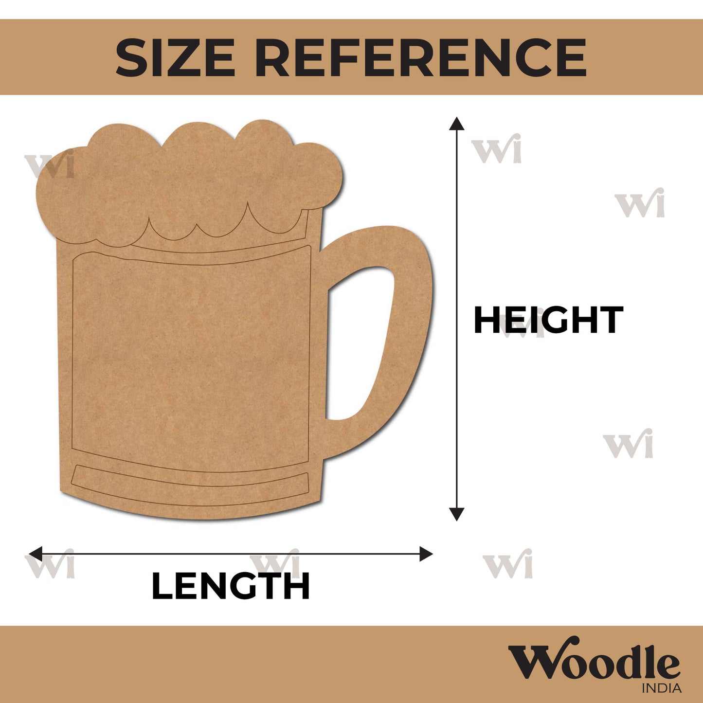 Beer Mug Pre Marked MDF Design 2