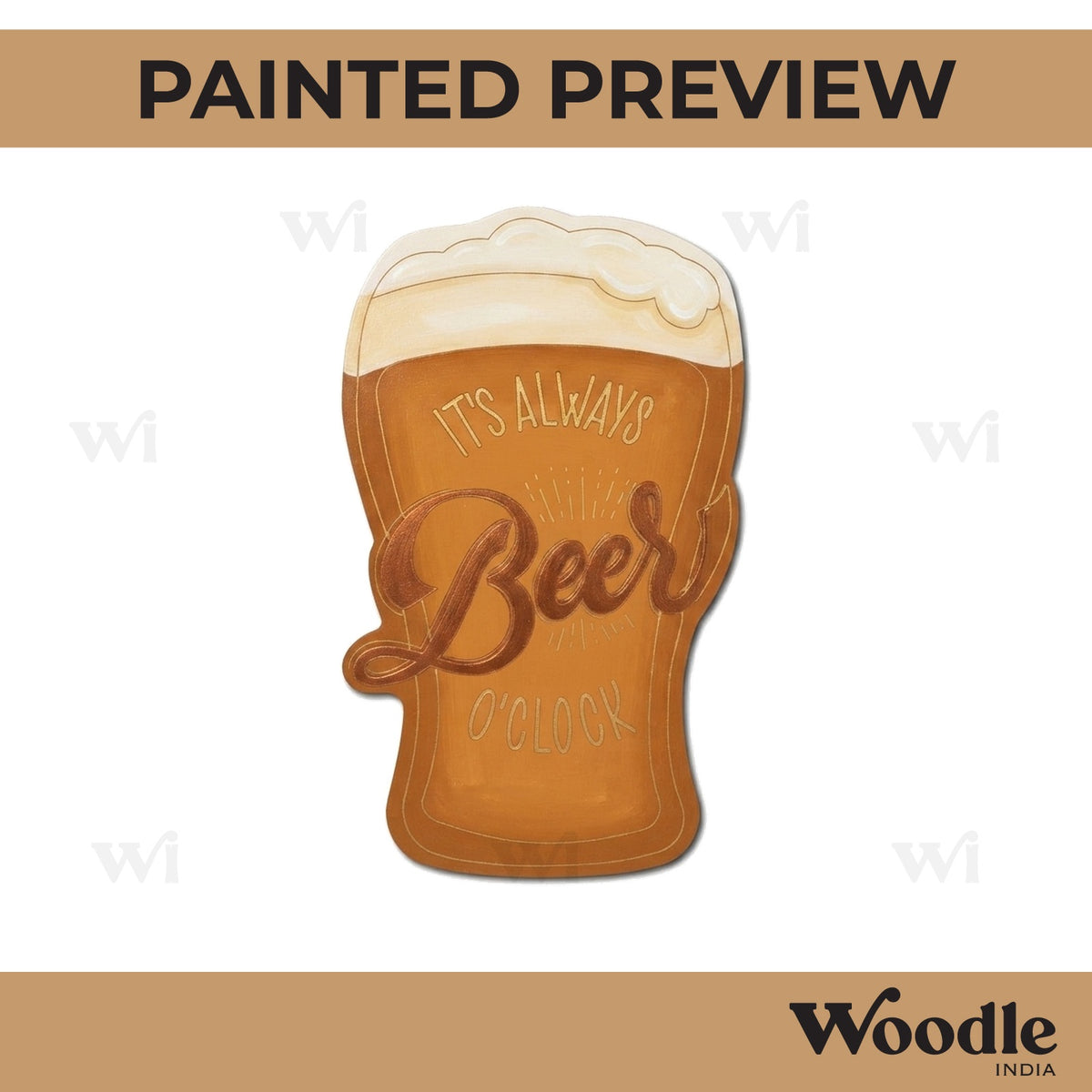 Beer Mug Text Pre Marked MDF Design 1