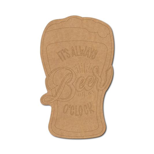Beer Mug Text Pre Marked MDF Design 1