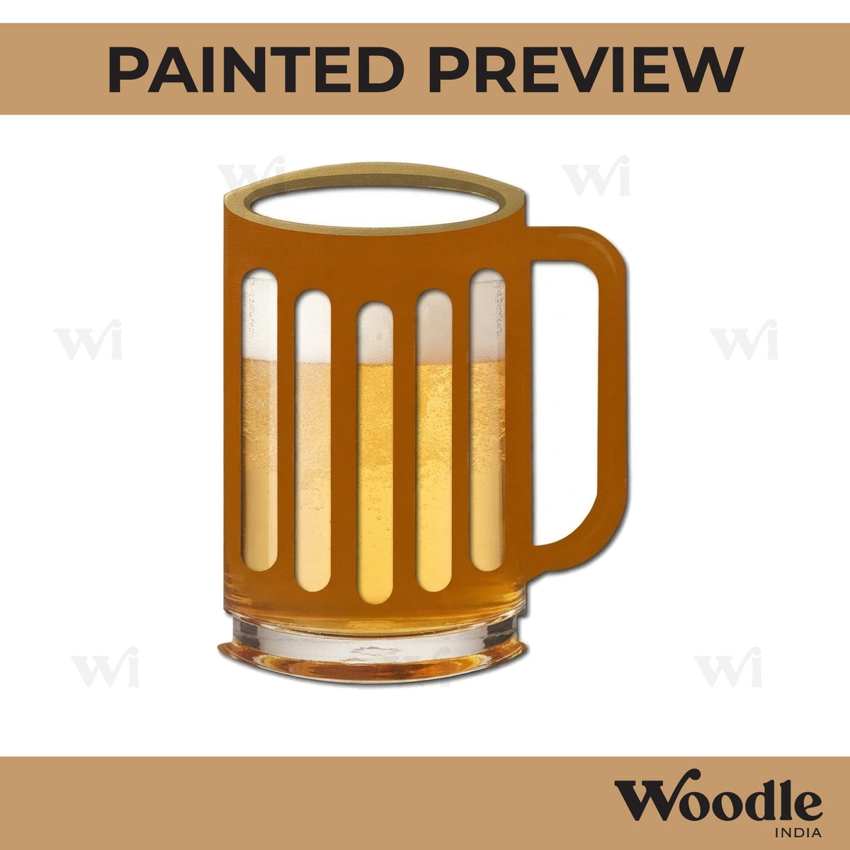 Beer Mug Cutout MDF Design 2