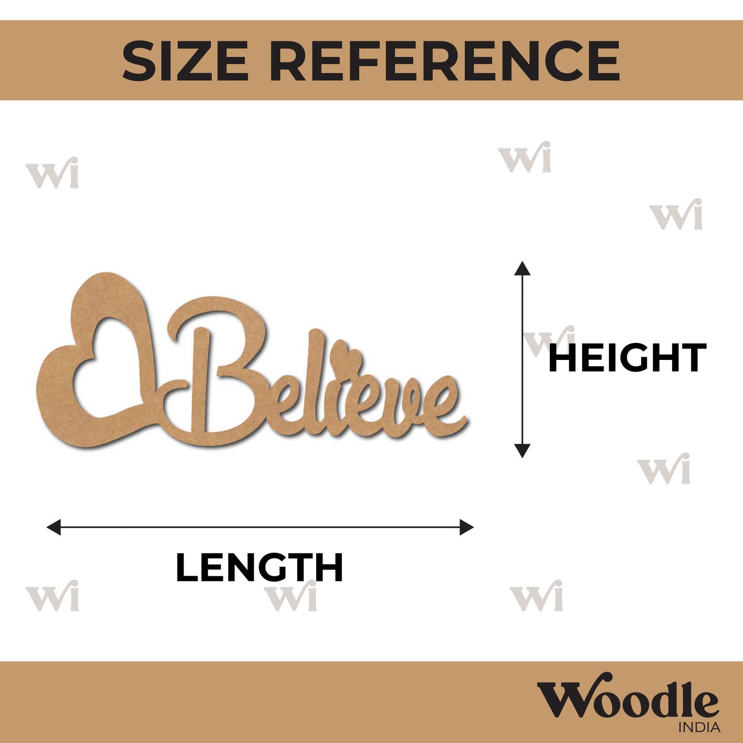 Believe Cutout MDF Design 1