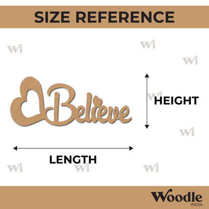 Believe Cutout MDF Design 1
