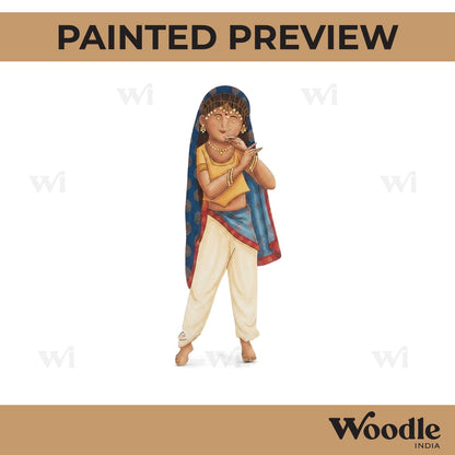 Belly Dancer Girl Pre Marked MDF Design 1