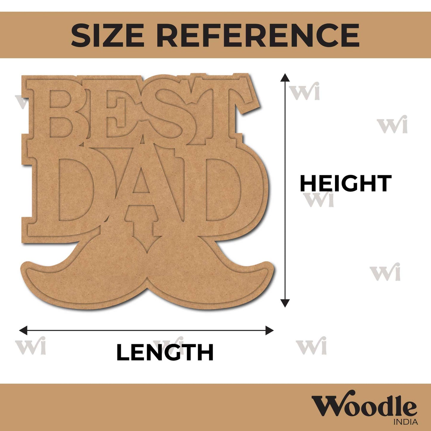 Best Dad Ever Text Cutout MDF Design 1