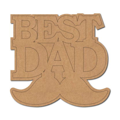 Best Dad Ever Text Cutout MDF Design 1