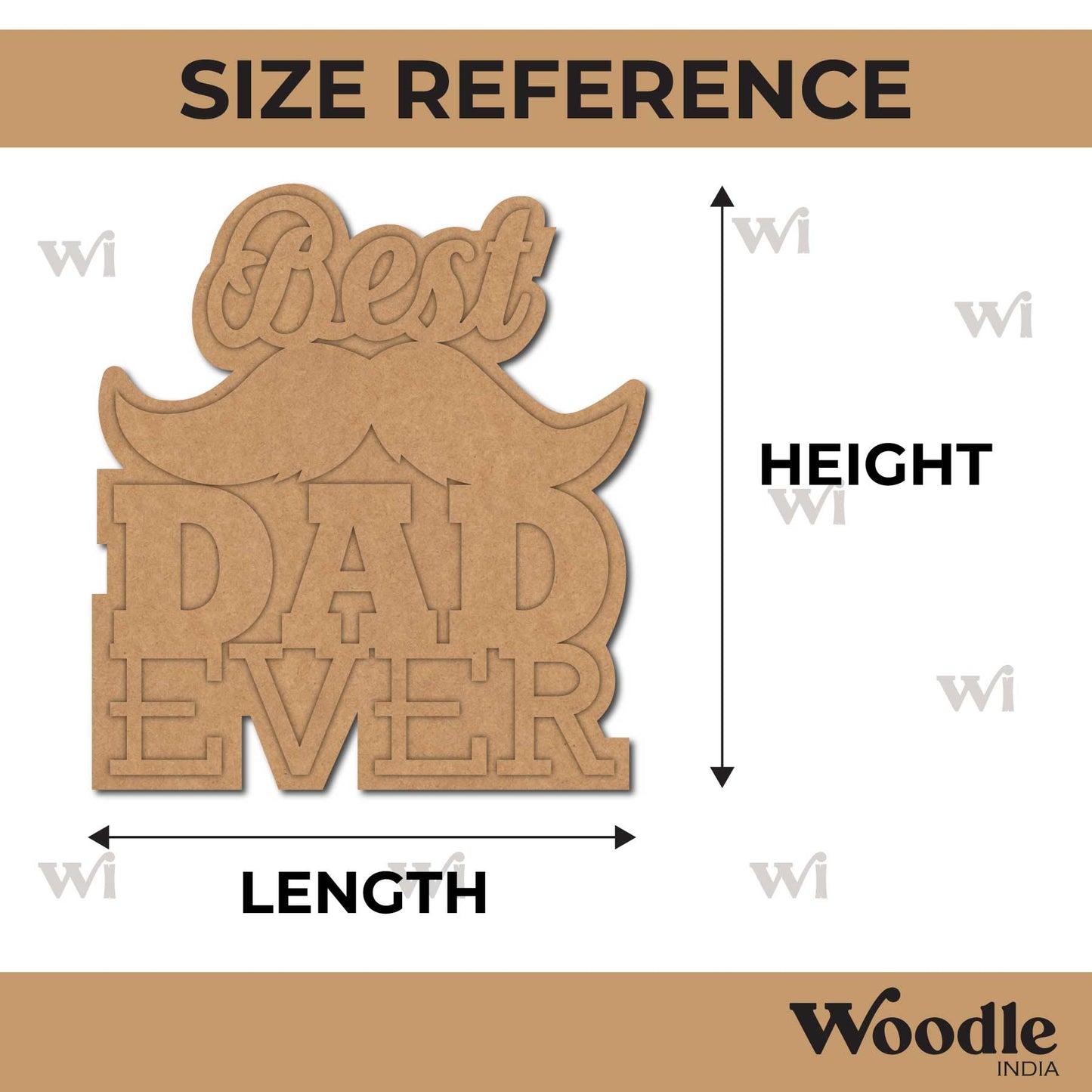 Best Dad Ever Text Cutout MDF Design 2