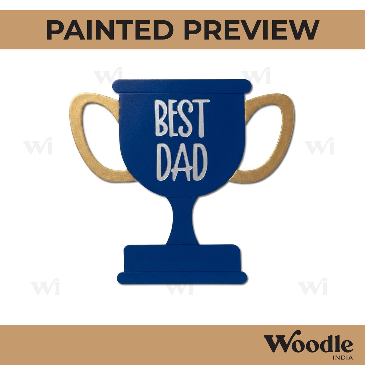 Best Dad Trophy Pre Marked MDF Design 1