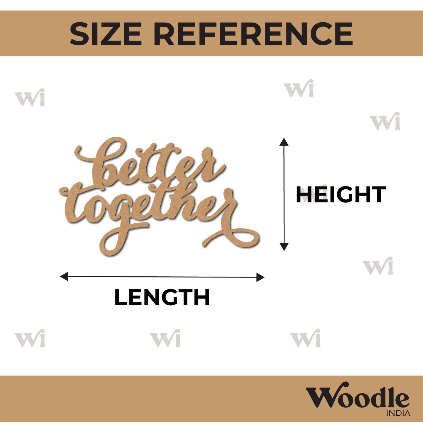 Better Together Text Cutout MDF Design 1
