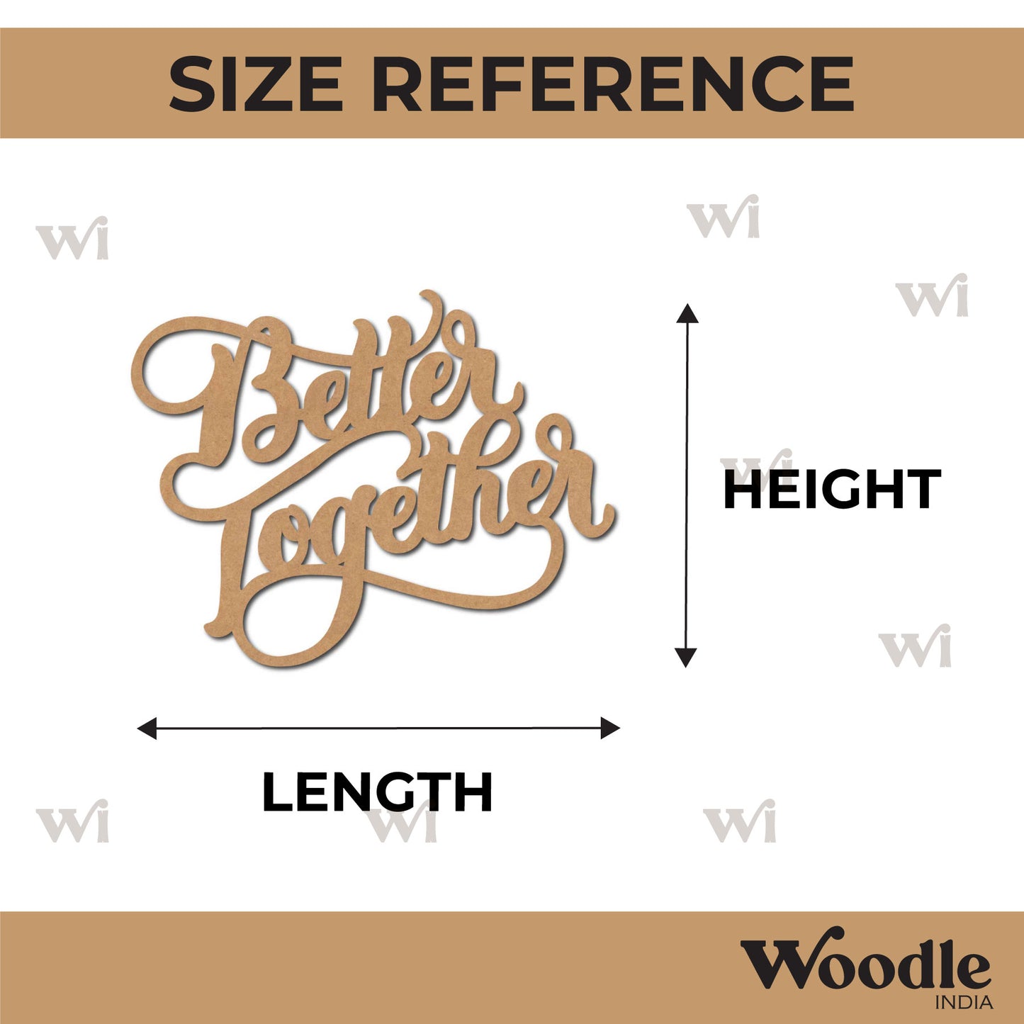 Better Together Text Cutout MDF Design 2