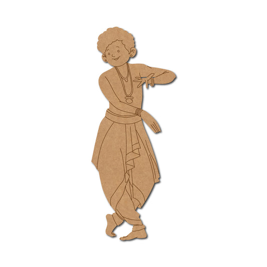 Bharatanatyam Dancer Pre Marked MDF Design 1