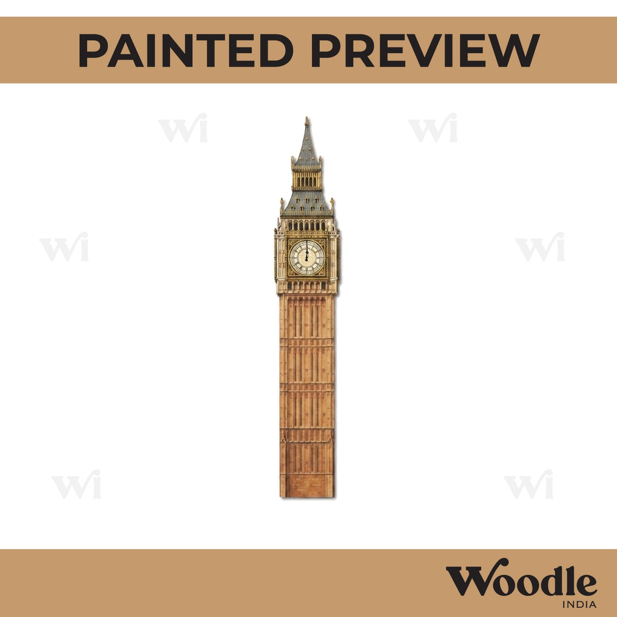 Big Ben Clock Tower Monument Cutout MDF Design 1