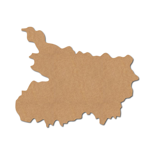 Bihar Map Cutout MDF Design 1