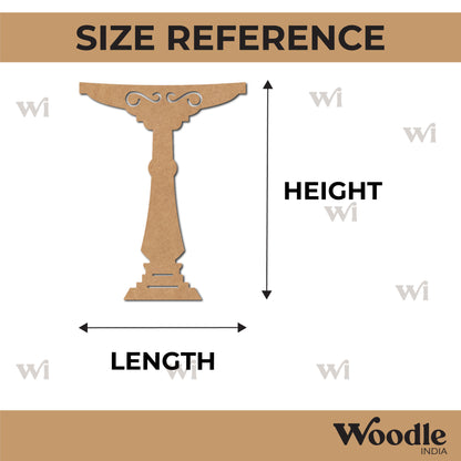 Bird Bath Pedestal Stand Cutout MDF Design 1