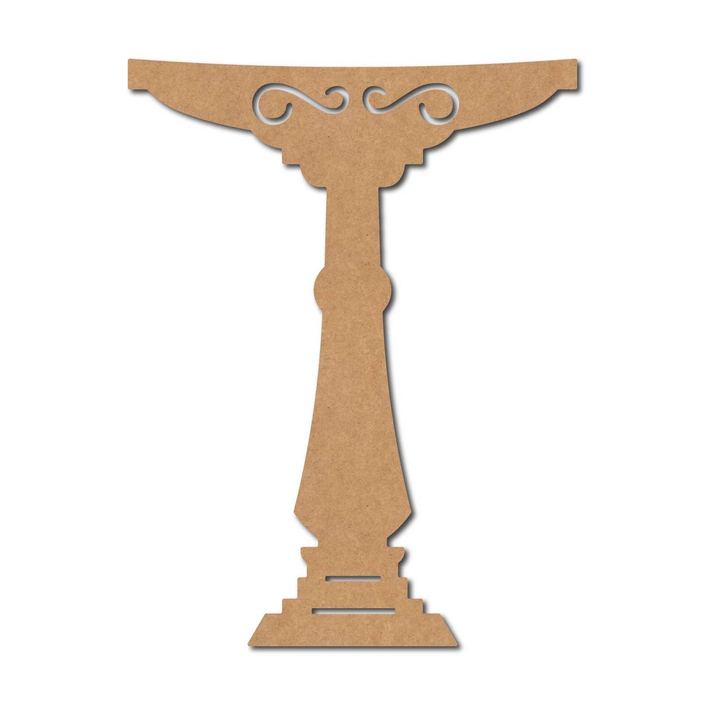 Bird Bath Pedestal Stand Cutout MDF Design 1