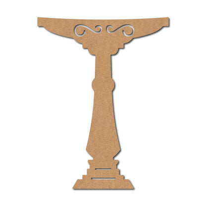 Bird Bath Pedestal Stand Cutout MDF Design 1