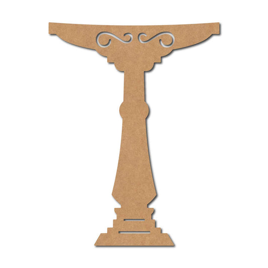 Bird Bath Pedestal Stand Cutout MDF Design 1