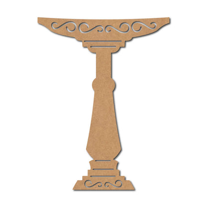 Bird Bath Pedestal Stand Cutout MDF Design 2