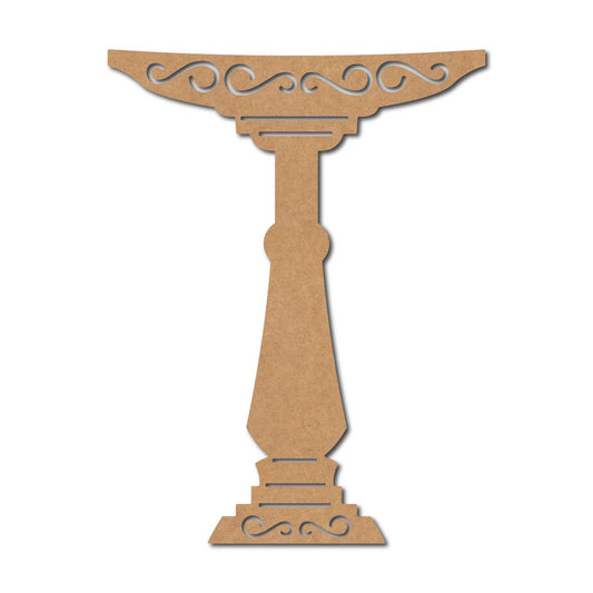 Bird Bath Pedestal Stand Cutout MDF Design 2