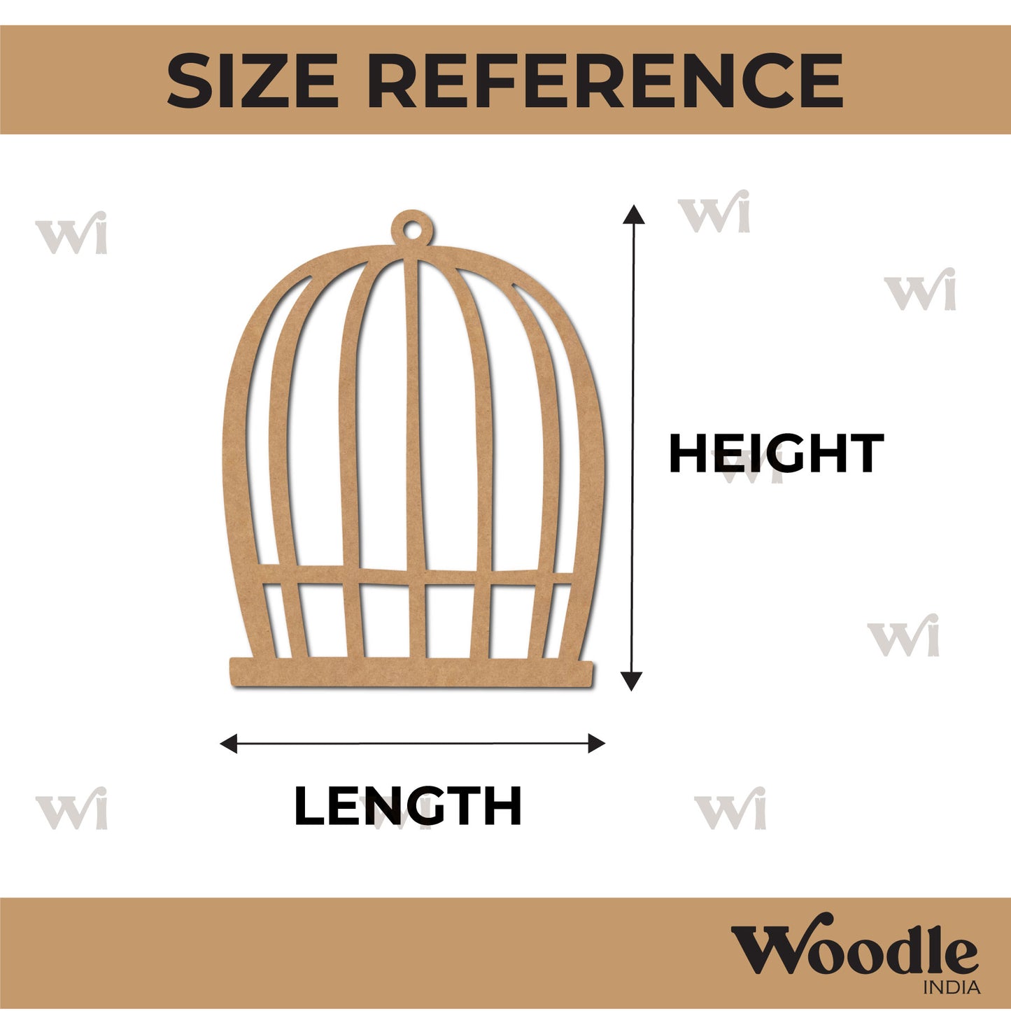 Bird Cage Cutout MDF Design 3