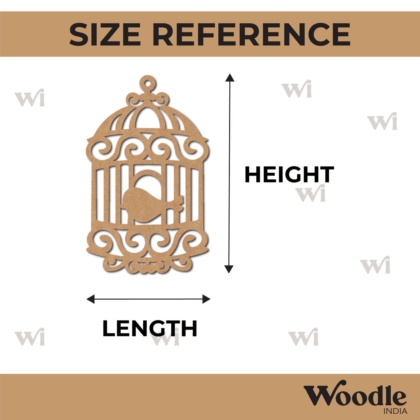 Bird Cage Cutout MDF Design 4