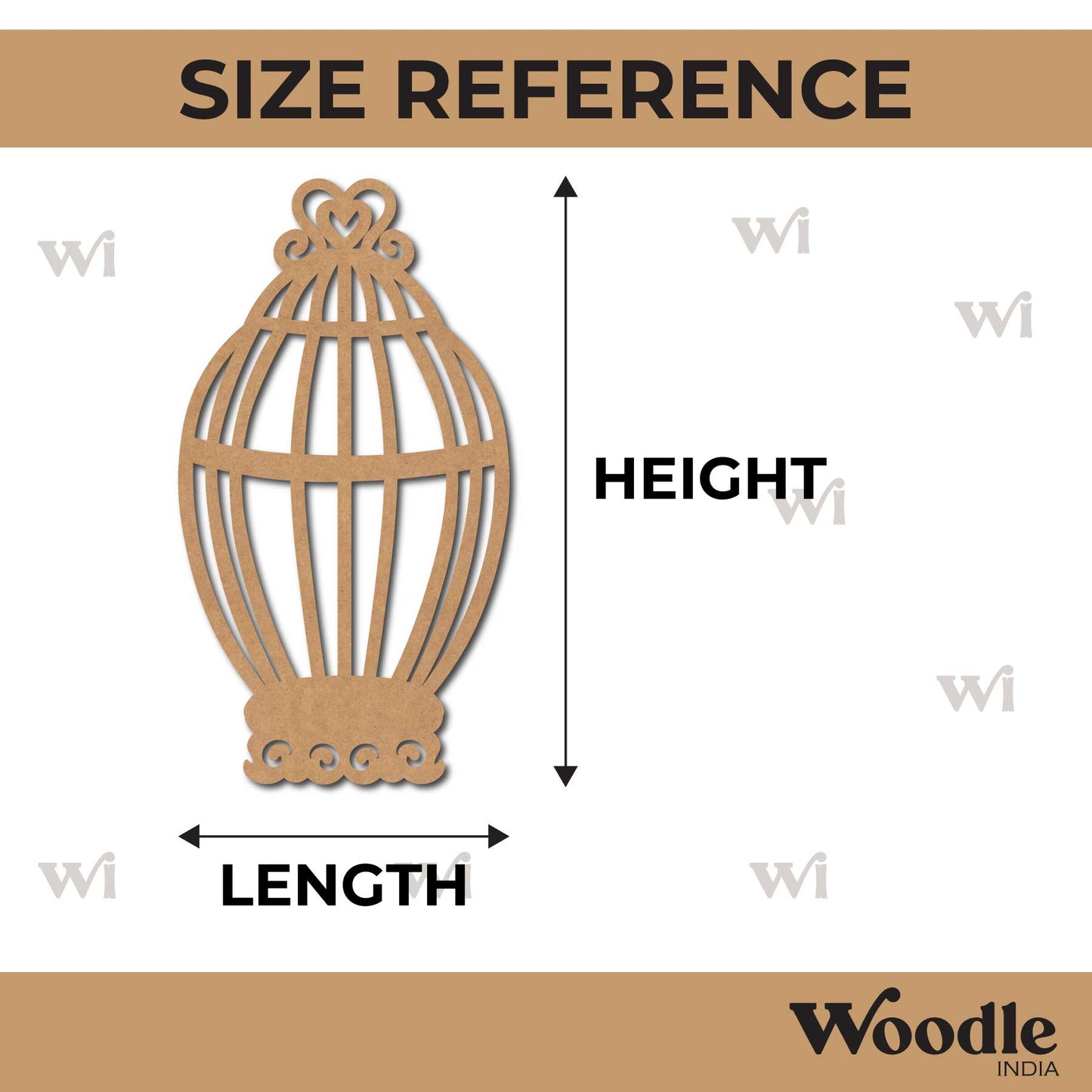 Bird Cage Cutout MDF Design 5