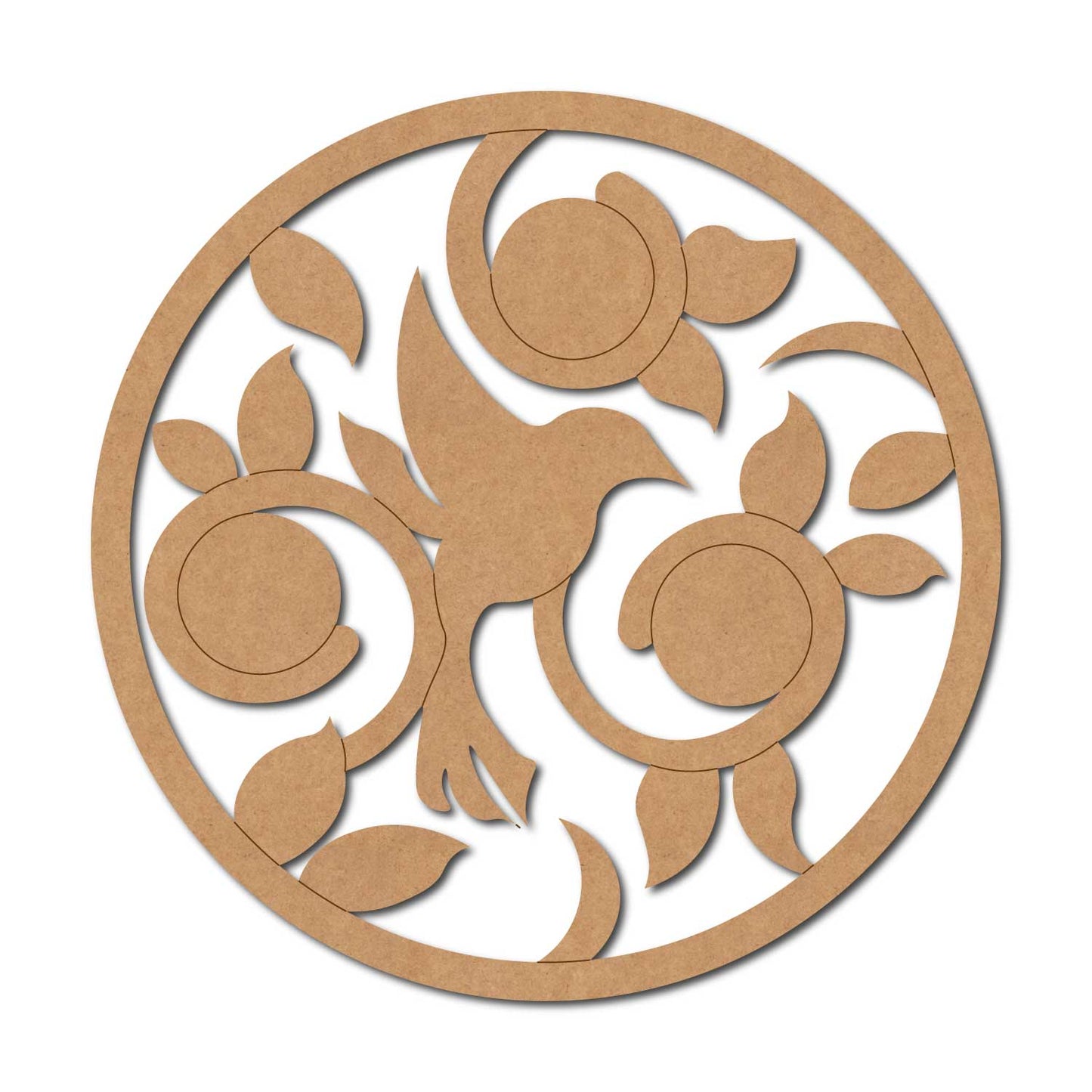 Bird Floral Multiple Diya Tealight Holder Pre Marked MDF Design 1