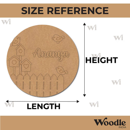 Bird Home Nameplate MDF Design 1