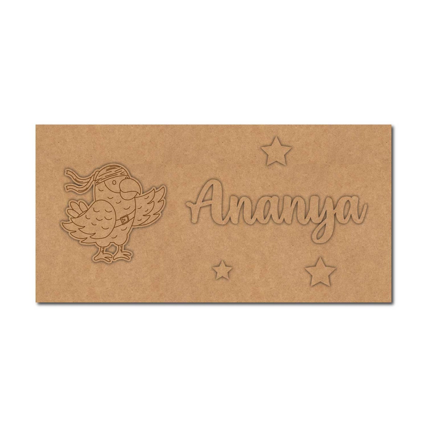 Bird Kids Nameplate MDF Design 1