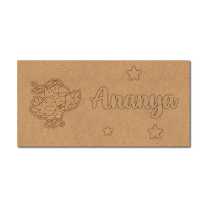 Bird Kids Nameplate MDF Design 1