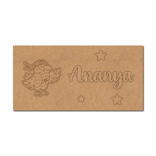Bird Kids Nameplate MDF Design 1