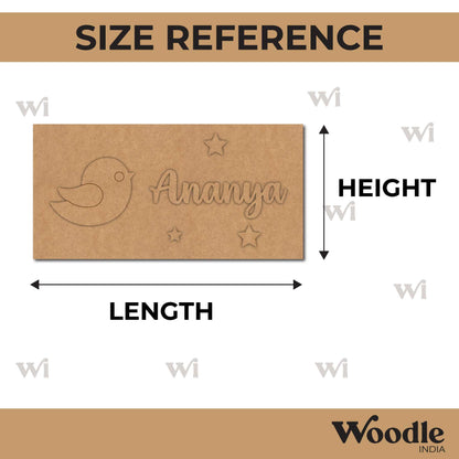 Bird Kids Nameplate MDF Design 2