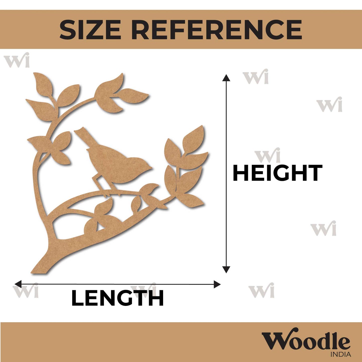 Bird On Branch Cutout MDF Design 1
