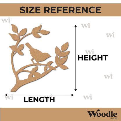 Bird On Branch Cutout MDF Design 1