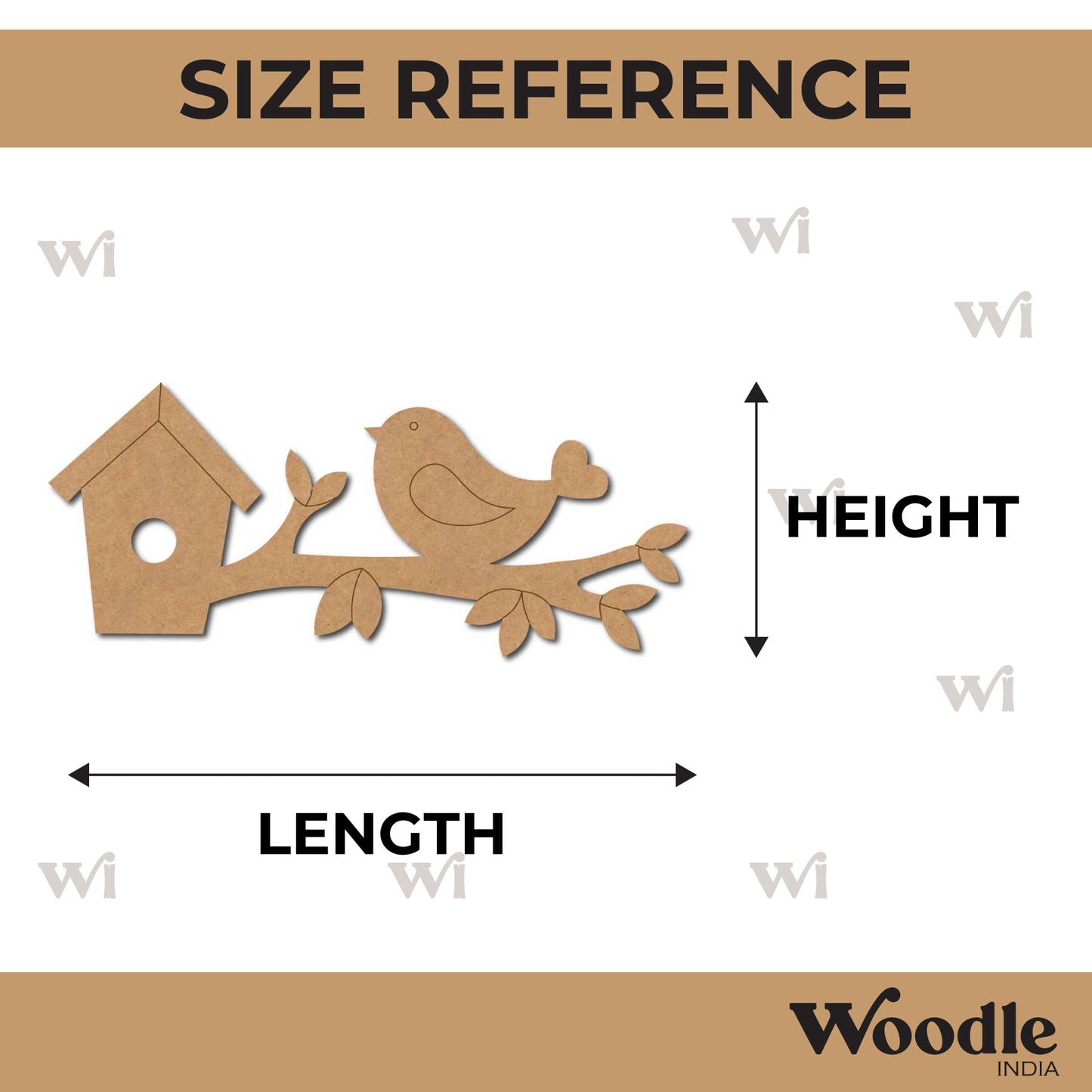Bird On Branch Pre Marked MDF Design 2