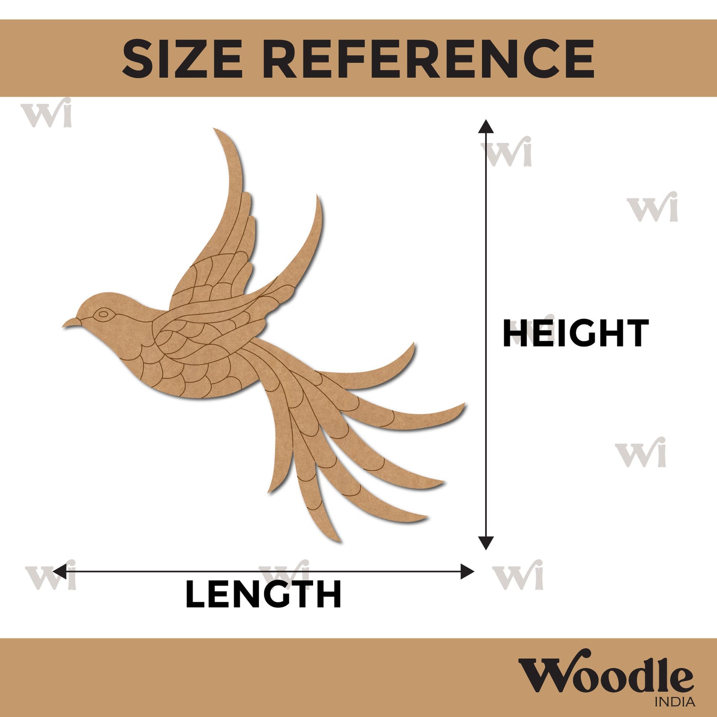 Bird Pre Marked MDF Design 1