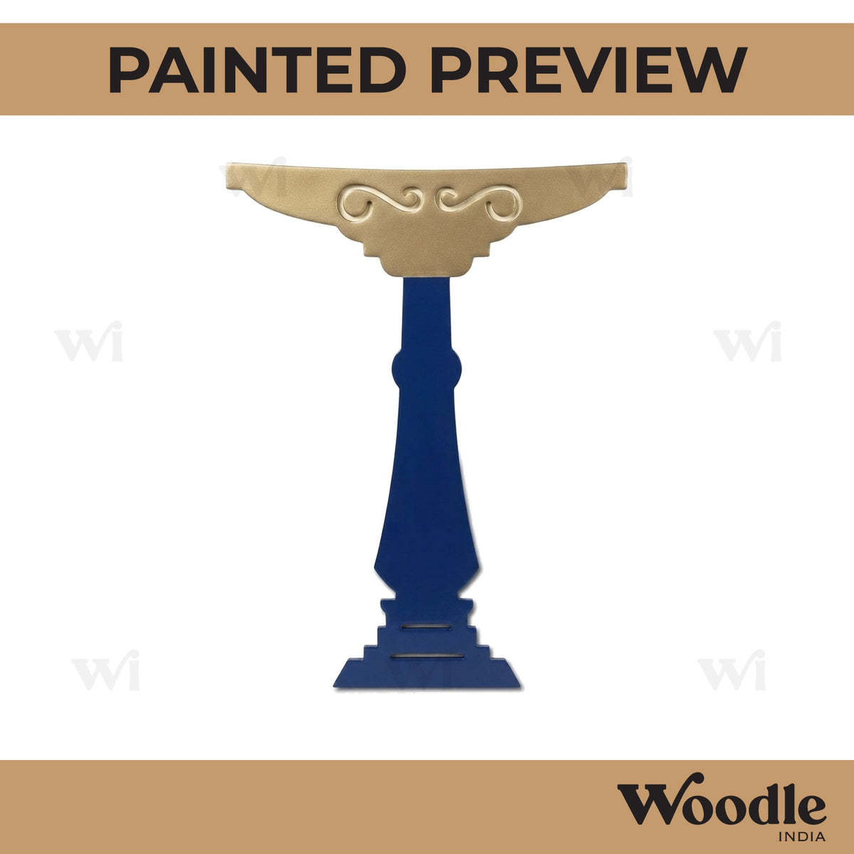 Bird Bath Pedestal Stand Cutout MDF Design 1