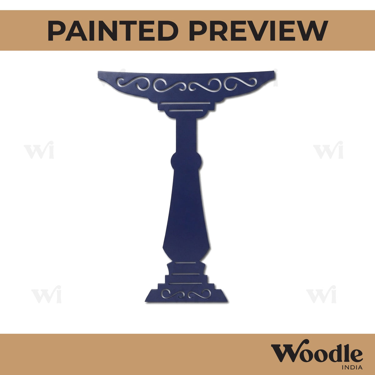 Bird Bath Pedestal Stand Cutout MDF Design 2