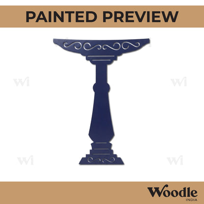 Bird Bath Pedestal Stand Cutout MDF Design 2