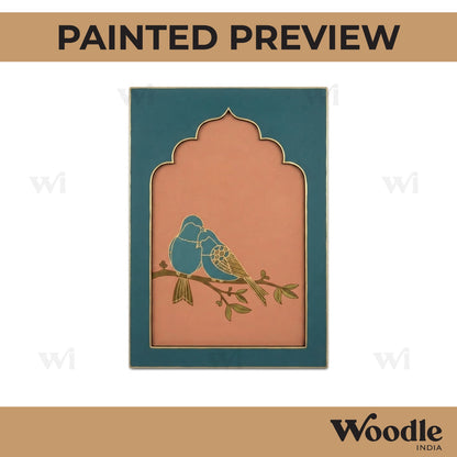 Birds Jharokha Pre Marked MDF Design 1