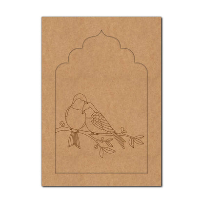 Birds Jharokha Pre Marked MDF Design 1