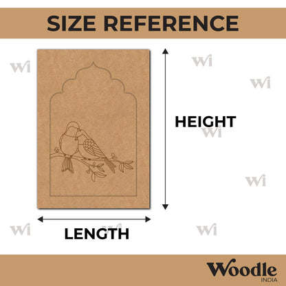 Birds Jharokha Pre Marked MDF Design 1