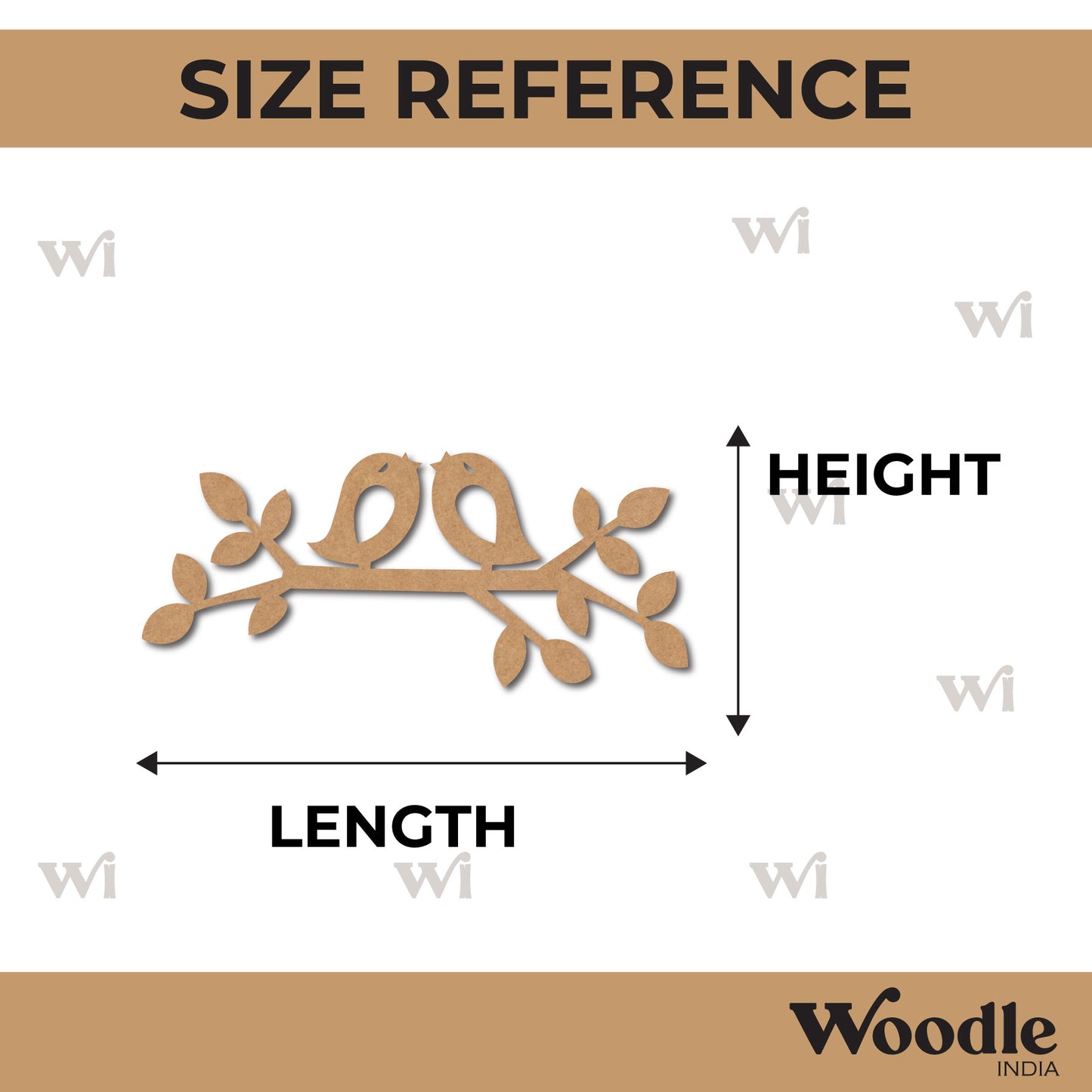 Birds On Branch Cutout MDF Design 10