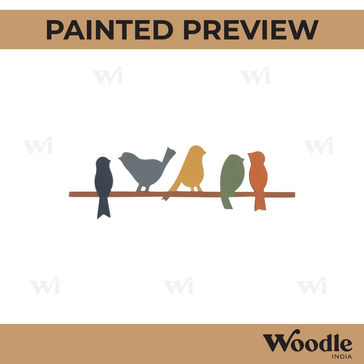 Birds On Branch Cutout MDF Design 3