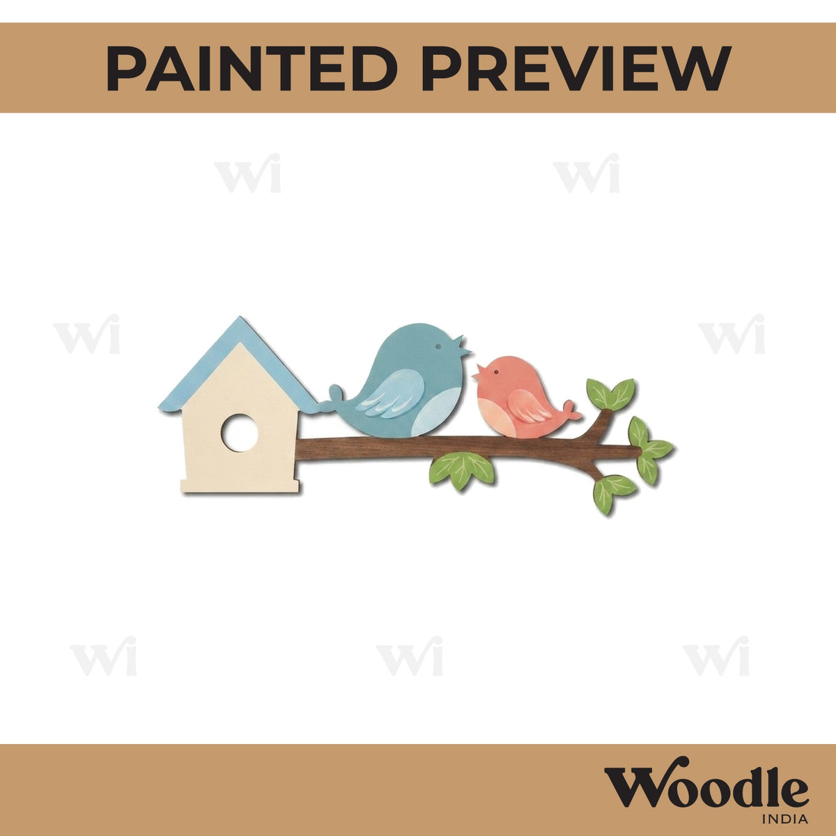 Birds On Branch Cutout MDF Design 6