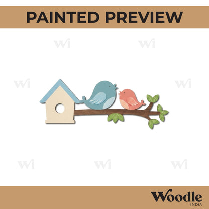Birds On Branch Cutout MDF Design 6