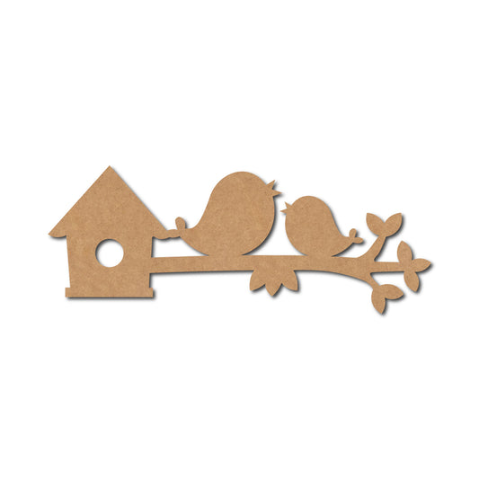 Birds On Branch Cutout MDF Design 6